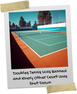 Empty tennis court during the pandemic
