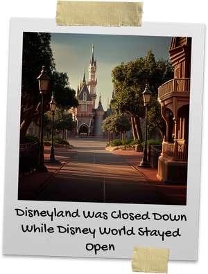 Main Street in Disneyland is closed down during the COVID-19 pandemic